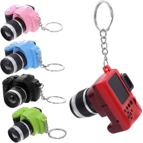 5Pcs LED Mini Camera Keychain Set, Novelty Hanging Key Rings with Button Battery, Mixed Colors Cute Photo Camera Pendant for Men Women Car Keys Accessories in Saudi Arabia