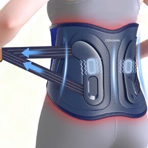 68" Cordless Heating Pad for Back Pain Relief with 5 Heat & 6 Vibration, Lower Back Massager with 4D Butterfly Support, Portable Heating Pad for Women Men Mom Dad in Saudi Arabia