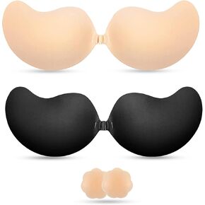 2 Pieces Sticky Bra, Backless Strapless Bra Push Up, Adhesive Invisible Lift Up Bras in Saudi Arabia