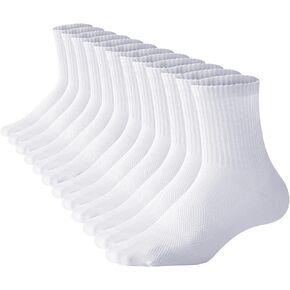 Mottee&Zconia Mens Athletic Ankle Cotton Crew Socks Reinforced Toes Terry Foot Cushioned Breathable Arch Support Sock 6 Pack in Saudi Arabia