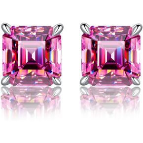 مجموع 2ct 6 مللي متر Asscher مويسانيتي وأقراط للنساء هدية أبدية S925 مختبر الفضة الماس والمجوهرات in Kuwait
