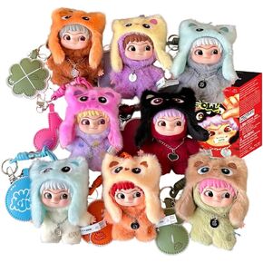 Plush Blind Box, Cute WAKUKU On A Roll Series 1PC Soft Stuffed Mystery Box Keychain, Kawaii Vinyl Plush Bag Charms Collectible for Birthday Christmas Party Decor(1Pcs Random Box) in Saudi Arabia