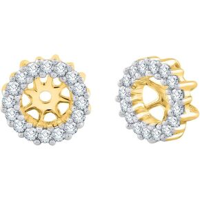 KATARINA 1/4 Cttw Diamond Earring Jackets for Studs in 14K Gold (J-K Color, I1-I2 Clarity) in Saudi Arabia