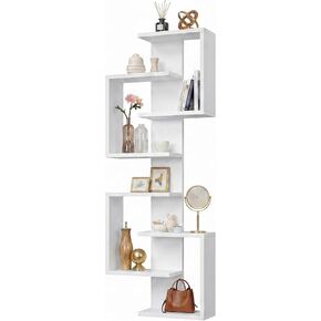 REIBII 8 Tier Floating Shelves, DIY Wall Mounted Shelves, White Display Shelf for Living Room, Bedroom, Vanity, Lack Shelf for Home Decor in Saudi Arabia