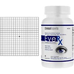 Navan EyeRx Antioxidant AREDS 2 Eye Vitamins & Minerals Supplement & Amsler Eye Grid Daily Vision Screening Tool by Clinical Experts in Saudi Arabia
