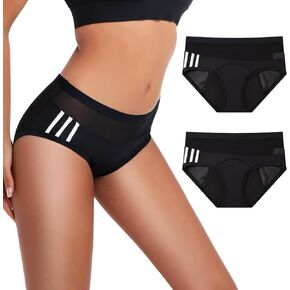 CARER Period Underwear for Women Heavy Flow Reusable Menstrual Panties Full Coverage Leak Proof Washable Absorbent Briefs in Saudi Arabia