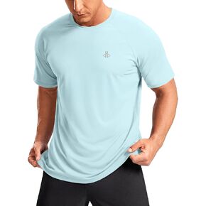 ASPO Men's Workout Gym Shirts Dry Fit Running T-Shirts Athletic Short Sleeve UPF 50+ Top for Hiking Tennis in Saudi Arabia