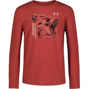 Under Armour Boys Long Sleeve Graphic T-Shirt, Lightweight & Breathable, Outdoor Collection in Kuwait