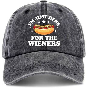 zcyhtqp, I'm Just Here for The Wieners, Funny Baseball Cap, Hot Dog Hat, Funny Trucker Hats with Sayings, Humor Caps, Adjustable Cotton Baseball Cap Black in Saudi Arabia