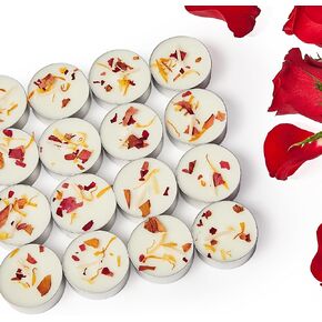Ashlux Lavender Scented Tealight Candles Bulk 48 Pack - Infused with Real Lavender Petals, Soy Wax 4 Hour Clean Burn, Smokeless for Relaxation, Wedding, Anniversary, Celebration & Home Use in Saudi Arabia