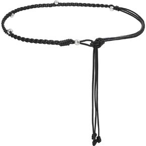 Knotted Waist Belt for Women Bohemian PU Leather Belts Pearl Thin Belts for Dresses in Saudi Arabia