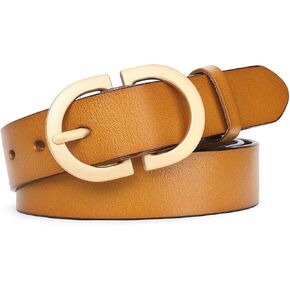 Women's Leather Belts Ladies Waist Belt with Gold Buckle for Female Jeans Dresses Pants Belt in Saudi Arabia