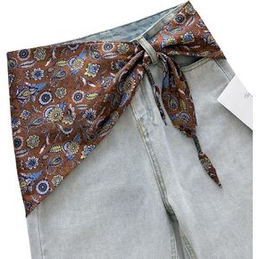 Long Triangle Satin Scarf Belts,Waist Sash Hair Scarves and Bandanas for Women Triangle Kerchief for Women in Saudi Arabia