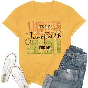 قمصان Juneteenth للسيدات قميص التاريخ الأسود للثقافة الأمريكية الأفرو تي شيرت أسود للفتيات الملكة جرافيك تي شيرت in Kuwait