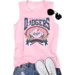 Baseball Tank Top for Women Game Day Shirts Baseball Mom Casual T-Shirt Sports Fan Sleeveless Tees Gifts in Kuwait