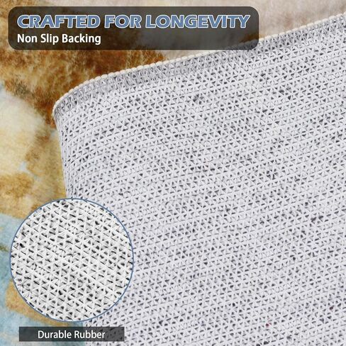 Runner Rug Washable 2x6 FT, Non Slip Rubber Backing Abstract Carpet, Soft Area Rugs for Bedroom Kitchen Hallway Entryway Bathroom, Customized in Saudi Arabia