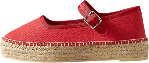 Women's Mary Jane Espadrilles Flats Closed Toe Platform Espadrilles Outsole Canvas/Mesh Daily Casual Summer Espadrilles in Saudi Arabia