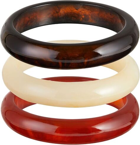 Colorful Chunky Acrylic Bracelet for Women Round Cuff Bangle Bracelet Set Wrist Cuff Bracelets for Women as Jewelry Gift in Saudi Arabia