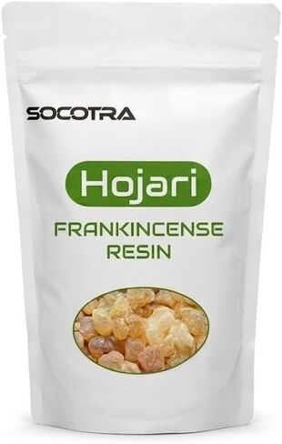 Socotra: Omani Frankincense Hojari Resin Highest Grade Green & White - Premium Incense for Meditation, Prayer, and Wellness 100% Pure Natural 100g (3.5oz) in Saudi Arabia