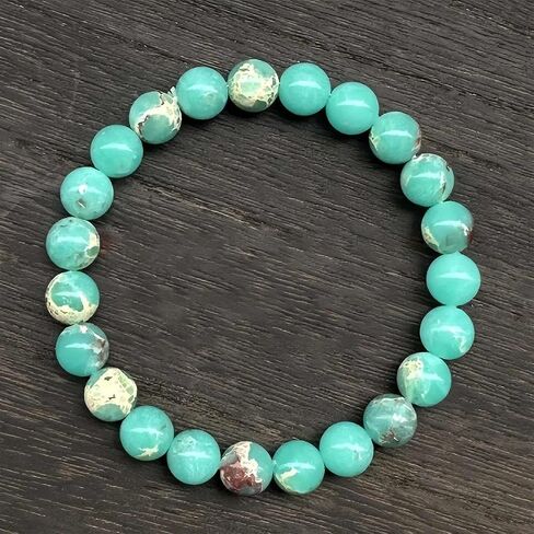 Beaded Stretch Bracelets for Women Authentic Shoushan Stone Turquoise Bracelet for Longevity Happiness Jewelry Gift Perfect in Kuwait