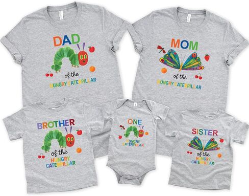 Custom Caterpillar Birthday Family Shirts, One Birthday Outfit, Caterpillar Mom Dad Brother Sister Matching Party Set Multi in Saudi Arabia