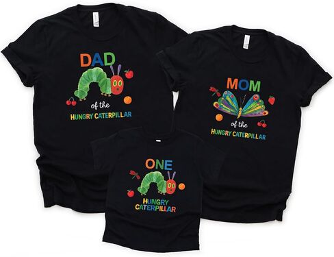 Custom Caterpillar Birthday Family Shirts, One Birthday Outfit, Caterpillar Mom Dad Brother Sister Matching Party Set Multi in Saudi Arabia