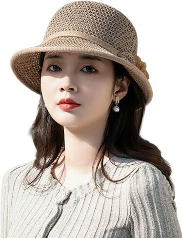 Straw Fisherman Hats for Women Elegant Woven Sun Caps Wide Brim Outdoor Beach Bucket Hats Summer Travel Casual Fedoras in Kuwait