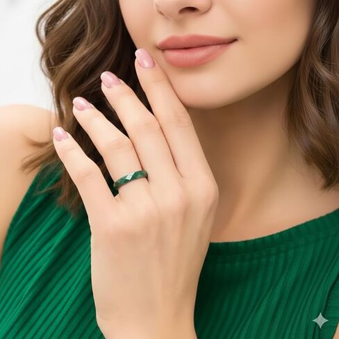 4Pcs 3mm Thin Ceramic Wedding Bands for Women, Blue Green Pink Purple Plain Minimalist Stackable Colorful Rings, Scratch Resistant Hypoallergenic Non-Metal Jewelry, Gift for Her, Size 5-12 in Saudi Arabia