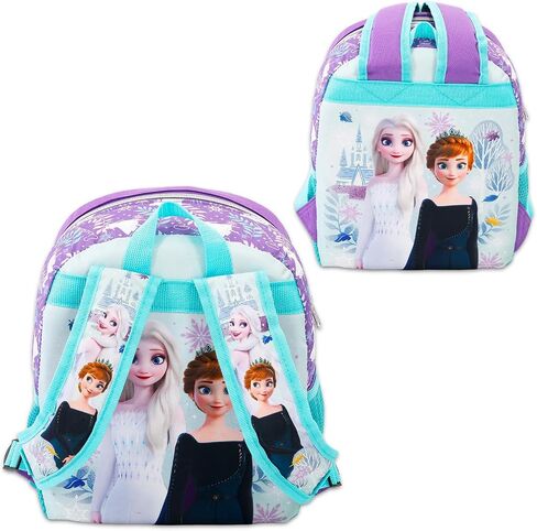 Disney Frozen Mini Backpack for Girls - Bundle with 12" Canvas Elsa and Anna School Bag with Water Bottle, Stickers, More | Frozen Backpack Purse Set for Kids in Kuwait