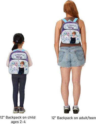 Disney Frozen Mini Backpack for Girls - Bundle with 12" Canvas Elsa and Anna School Bag with Water Bottle, Stickers, More | Frozen Backpack Purse Set for Kids in Kuwait
