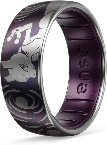 مجموعة Enso Rings x Pokemon Hybrid Ring للأيدي - معدن خارجي مصقول متين - سيليكون داخلي مريح وممتاز in Kuwait