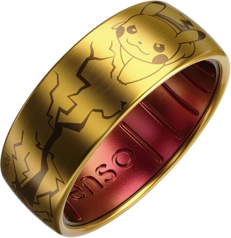 مجموعة Enso Rings x Pokemon Hybrid Ring للأيدي - معدن خارجي مصقول متين - سيليكون داخلي مريح وممتاز in Kuwait
