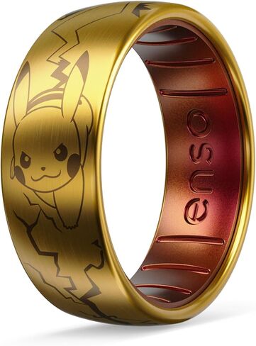 مجموعة Enso Rings x Pokemon Hybrid Ring للأيدي - معدن خارجي مصقول متين - سيليكون داخلي مريح وممتاز in Kuwait