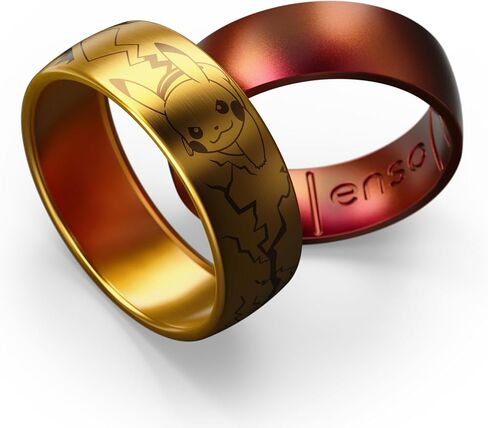 مجموعة Enso Rings x Pokemon Hybrid Ring للأيدي - معدن خارجي مصقول متين - سيليكون داخلي مريح وممتاز in Kuwait