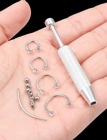 16g Septum Rings Internally Threaded Surgical Steel Septum Jewelry Lip Rings Hoop Labret Jewelry Horseshoe Earrings Daith Piercing Jewelry for Women Men 6mm 8mm 10mm 12mm Silver Gold in Saudi Arabia