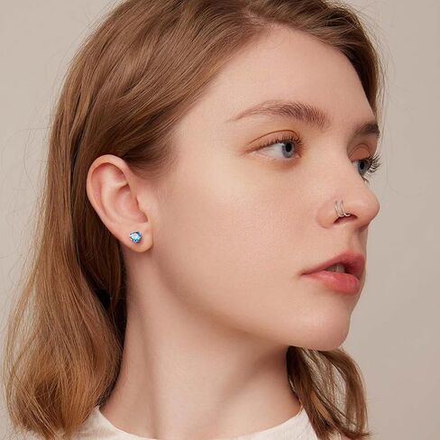 Xinjoduz 6 PCS Double Hoop Nose Ring for Single Piercing, Stainless Steel Twist Spiral Nose Rings Double Hoops for Women, 20 Gauge Nostril Piercing Jewelry (8 mm, 6 Colors) in Kuwait