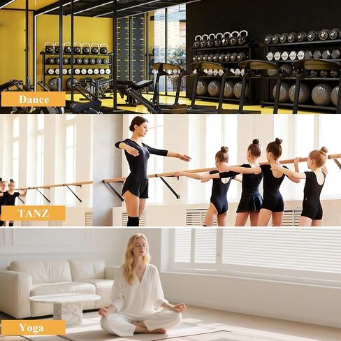 Home Gym Mirror, 57"x 48" Dance Mirror 2 Pieces, Frameless Large Full Body Wall Mirror, for Home Gym, Yoga Studio, Dance, Fitness in Saudi Arabia