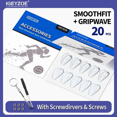 10 Pairs Eyeglasses Nose Pads Air Cushion – Antislip Air Bag Nose Pads Replacement Eyeglasses Repair Kit for Screw-in Eyeglass Frames, with Screwdriver, Screws, Cleaning Cloth in Saudi Arabia