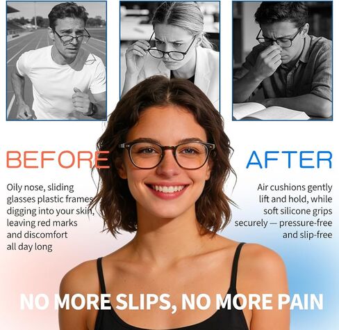 10 Pairs Eyeglasses Nose Pads Air Cushion – Antislip Air Bag Nose Pads Replacement Eyeglasses Repair Kit for Screw-in Eyeglass Frames, with Screwdriver, Screws, Cleaning Cloth in Saudi Arabia