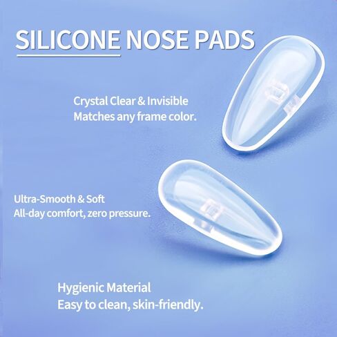 10 Pairs Eyeglasses Nose Pads Air Cushion – Antislip Air Bag Nose Pads Replacement Eyeglasses Repair Kit for Screw-in Eyeglass Frames, with Screwdriver, Screws, Cleaning Cloth in Saudi Arabia