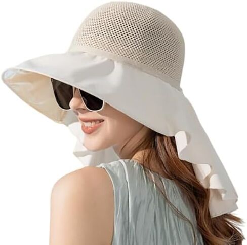 Women-Sun-Hat Safari-Sun-Protection Bucket - Outdoor Summer Wide-Brim Fishing-Hat UV Protection Beach Hat Hiking in Saudi Arabia