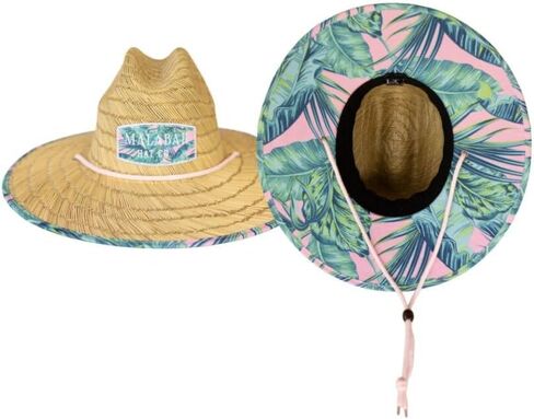 Malabar Straw Sun Hat - Wide Brim Hat for Men & Women - Adjustable Drawstring Chin Cord Sun Hat in Saudi Arabia