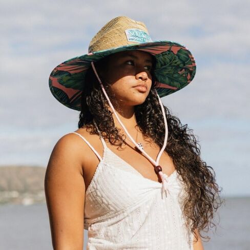 Malabar Straw Sun Hat - Wide Brim Hat for Men & Women - Adjustable Drawstring Chin Cord Sun Hat in Saudi Arabia
