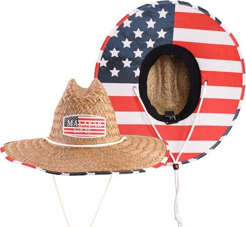 Malabar Straw Sun Hat - Wide Brim Hat for Men & Women - Adjustable Drawstring Chin Cord Sun Hat in Saudi Arabia