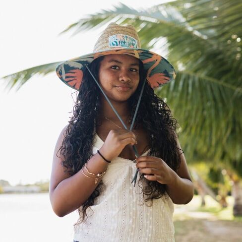 Malabar Straw Sun Hat - Wide Brim Hat for Men & Women - Adjustable Drawstring Chin Cord Sun Hat in Saudi Arabia