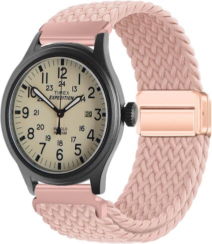 Braided Nylon Bands Compatible with Timex Expedition Scout 40mm/Acadia 40mm/Weekender 38mm 40mm/Field 43mm/Timex Easy Reader Watch Band,20mm Replacement Sport Strap Men Women in Saudi Arabia