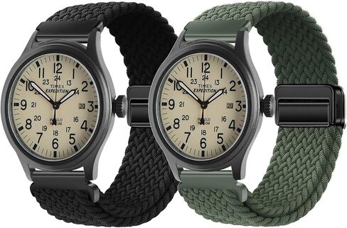 Braided Nylon Bands Compatible with Timex Expedition Scout 40mm/Acadia 40mm/Weekender 38mm 40mm/Field 43mm/Timex Easy Reader Watch Band,20mm Replacement Sport Strap Men Women in Saudi Arabia