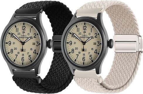 Braided Nylon Bands Compatible with Timex Expedition Scout 40mm/Acadia 40mm/Weekender 38mm 40mm/Field 43mm/Timex Easy Reader Watch Band,20mm Replacement Sport Strap Men Women in Saudi Arabia