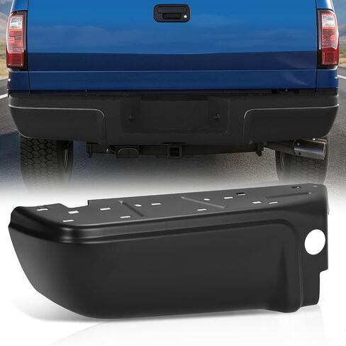 Auto Dynasty Rear Bumper End Cap Replacement Compatible with 2008-2016 Ford F-250 350 450 Super Duty, w/Park Assist Cutouts, Driver Left Side, FO1104123, Paint to Match (Primered) Black in Kuwait
