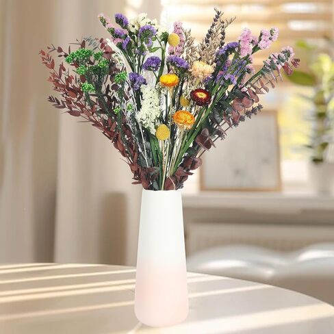 Natural Dried Flower Bouquet, 13 Kinds Dry Flowers Set, 17" DIY Floral Arrangements with Eucalyptus Baby's Breath and Lavender, Rustic Boho Wedding, Home Centerpiece Decorations, Fall Table Decor in Saudi Arabia